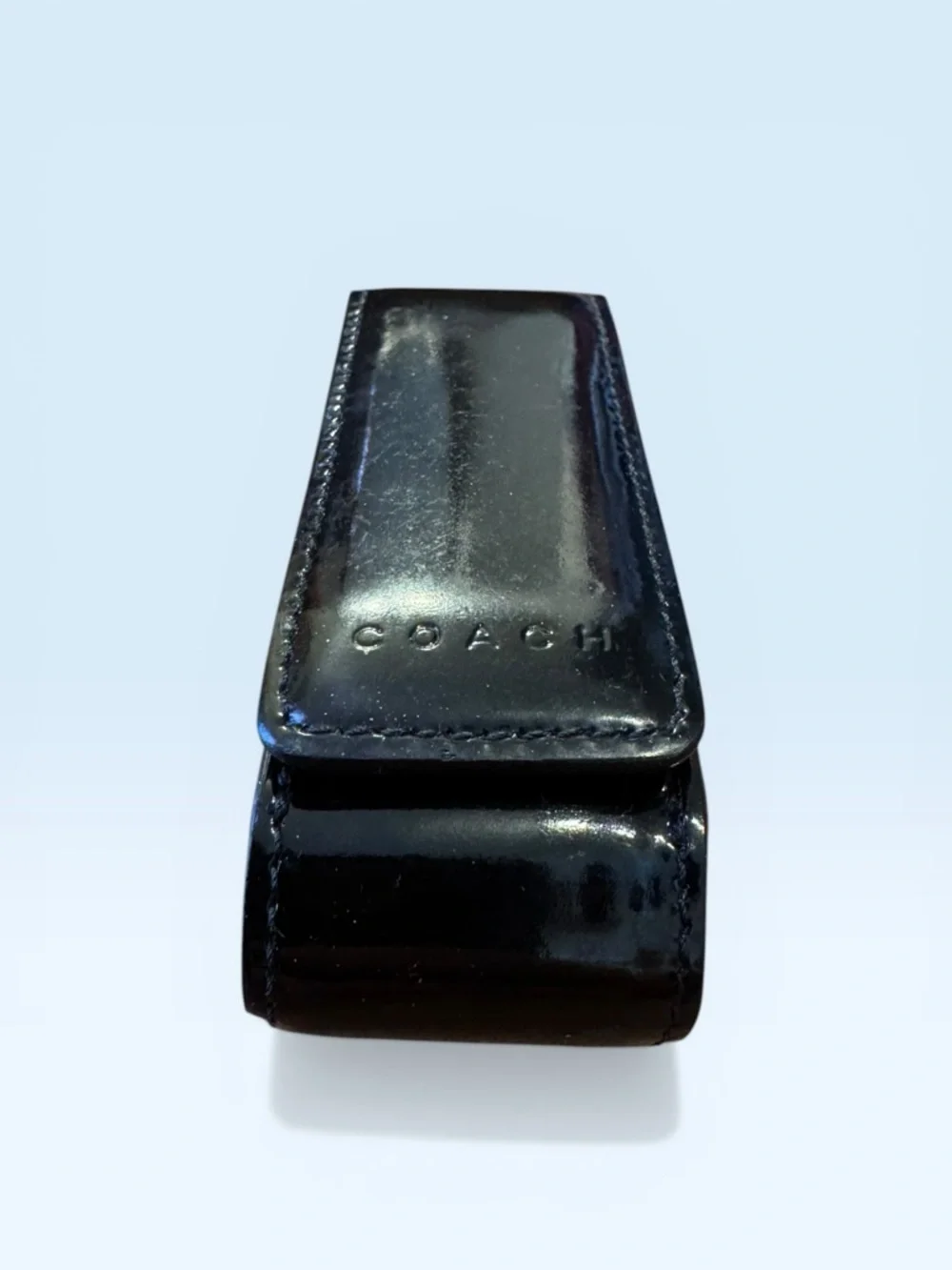 Vintage Coach Lipstick Cade w mirror Black Patent Y2K
